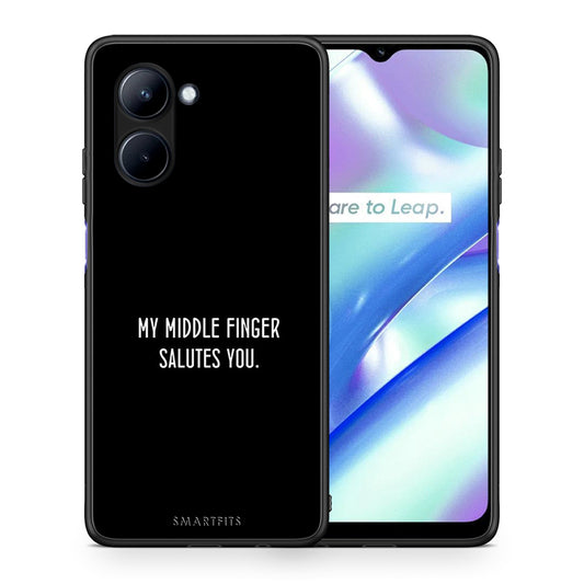 Θήκη Realme C33 Salute από τη Smartfits με σχέδιο στο πίσω μέρος και μαύρο περίβλημα | Realme C33 Salute Case with Colorful Back and Black Bezels