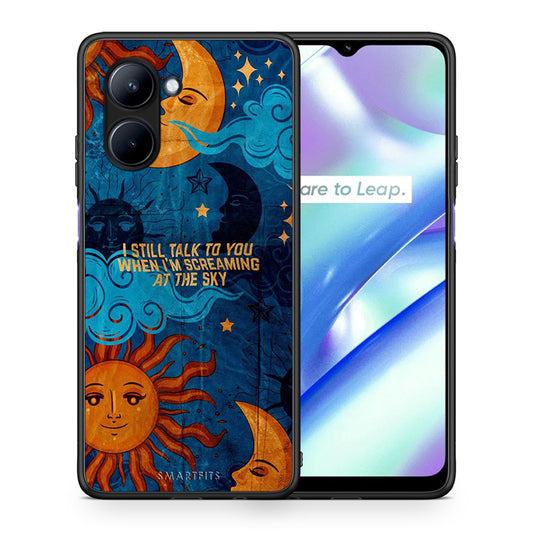 Θήκη Realme C33 Screaming Sky από τη Smartfits με σχέδιο στο πίσω μέρος και μαύρο περίβλημα | Realme C33 Screaming Sky Case with Colorful Back and Black Bezels