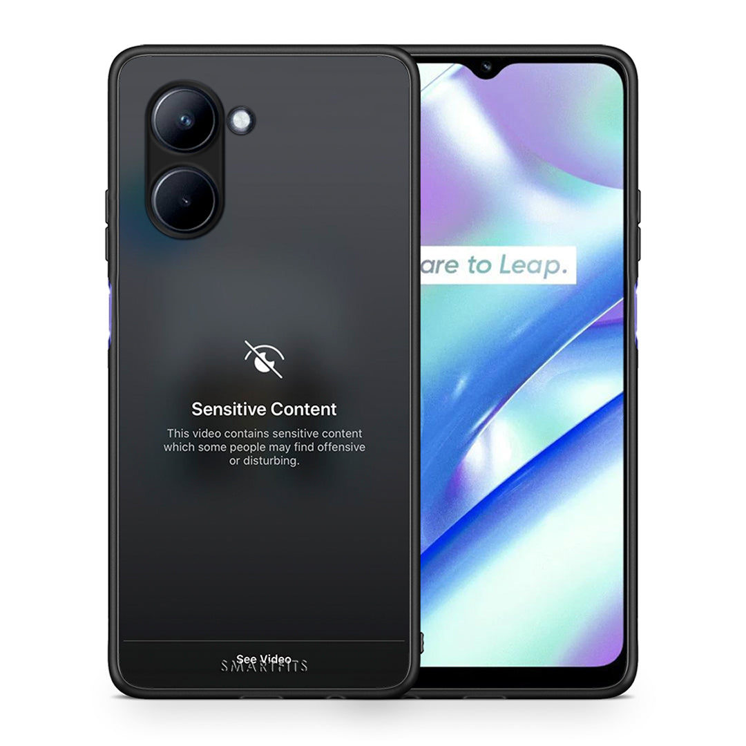 Θήκη Realme C33 Sensitive Content από τη Smartfits με σχέδιο στο πίσω μέρος και μαύρο περίβλημα | Realme C33 Sensitive Content Case with Colorful Back and Black Bezels