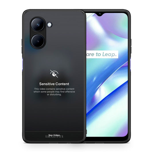 Θήκη Realme C33 Sensitive Content από τη Smartfits με σχέδιο στο πίσω μέρος και μαύρο περίβλημα | Realme C33 Sensitive Content Case with Colorful Back and Black Bezels