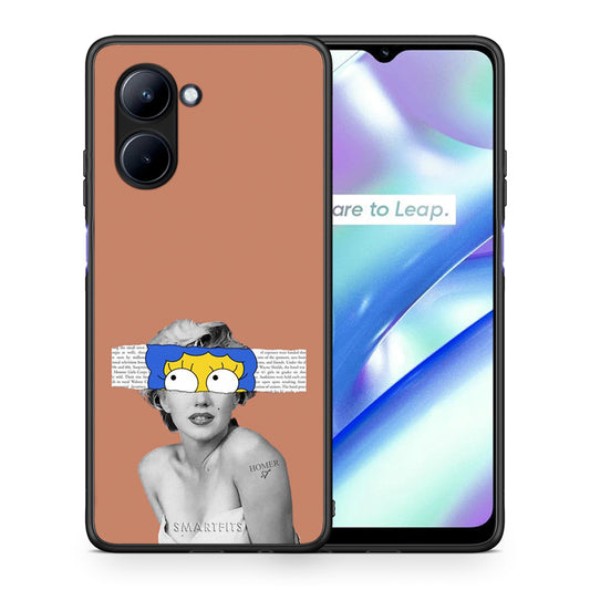 Θήκη Realme C33 Sim Merilyn από τη Smartfits με σχέδιο στο πίσω μέρος και μαύρο περίβλημα | Realme C33 Sim Merilyn Case with Colorful Back and Black Bezels