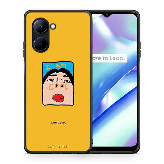 Θήκη Realme C33 So Cool από τη Smartfits με σχέδιο στο πίσω μέρος και μαύρο περίβλημα | Realme C33 So Cool Case with Colorful Back and Black Bezels