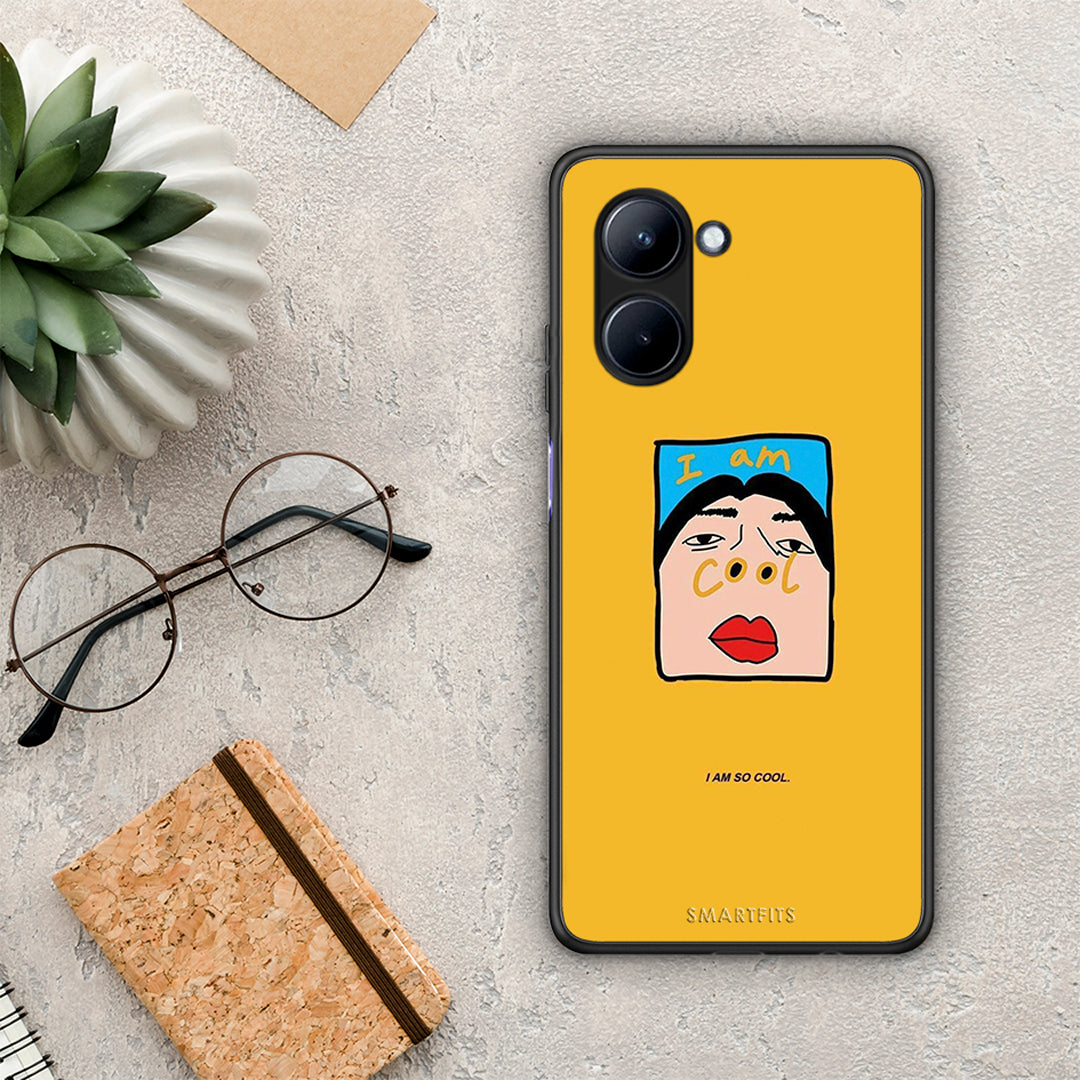 Θήκη Realme C33 So Cool από τη Smartfits με σχέδιο στο πίσω μέρος και μαύρο περίβλημα | Realme C33 So Cool Case with Colorful Back and Black Bezels
