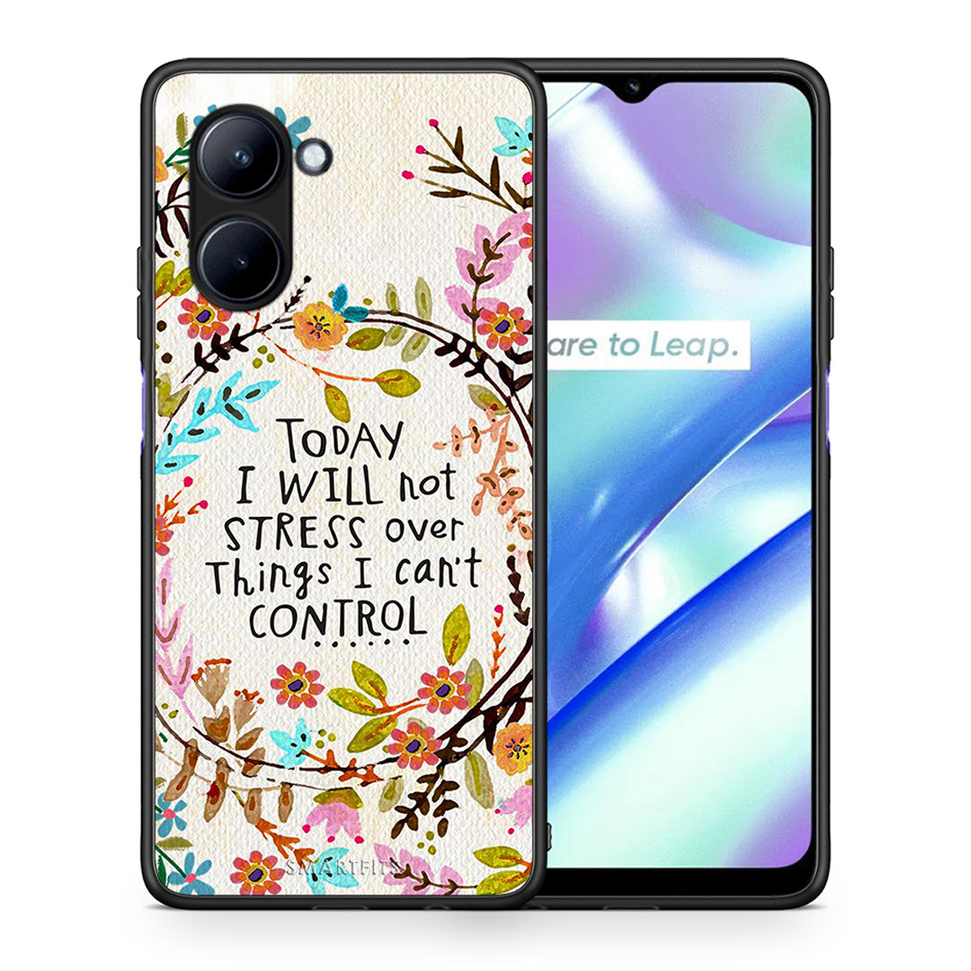 Θήκη Realme C33 Stress Over από τη Smartfits με σχέδιο στο πίσω μέρος και μαύρο περίβλημα | Realme C33 Stress Over Case with Colorful Back and Black Bezels