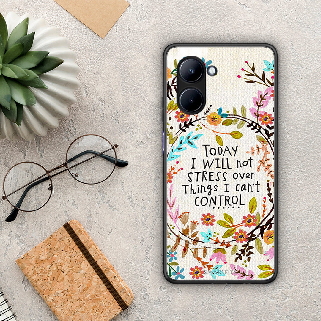 Θήκη Realme C33 Stress Over από τη Smartfits με σχέδιο στο πίσω μέρος και μαύρο περίβλημα | Realme C33 Stress Over Case with Colorful Back and Black Bezels