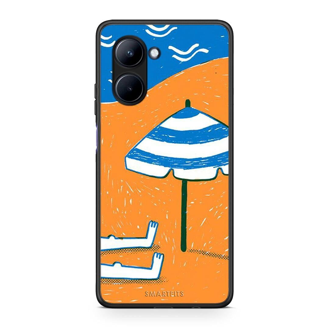 Θήκη Realme C33 Summering από τη Smartfits με σχέδιο στο πίσω μέρος και μαύρο περίβλημα | Realme C33 Summering Case with Colorful Back and Black Bezels