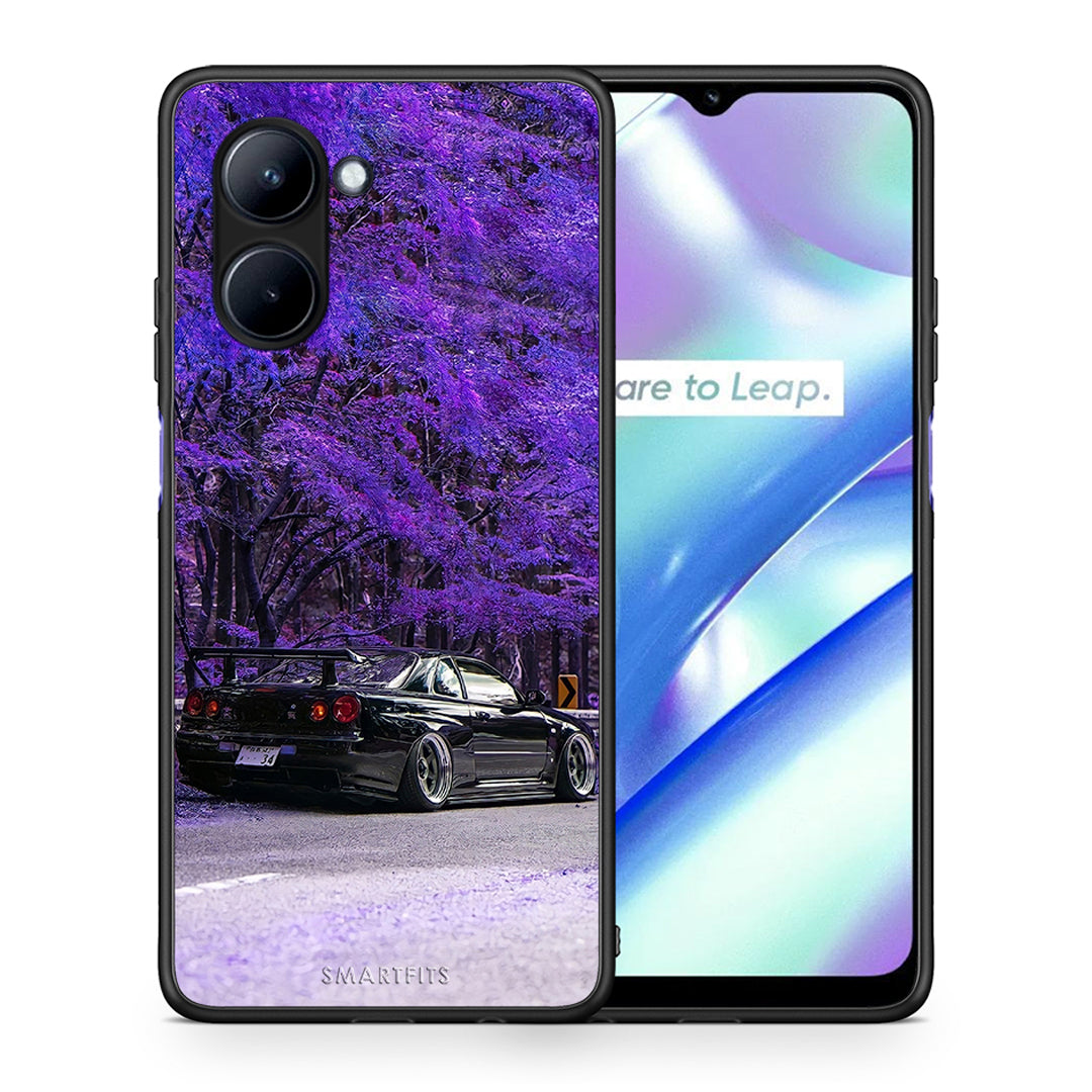 Θήκη Realme C33 Super Car από τη Smartfits με σχέδιο στο πίσω μέρος και μαύρο περίβλημα | Realme C33 Super Car Case with Colorful Back and Black Bezels