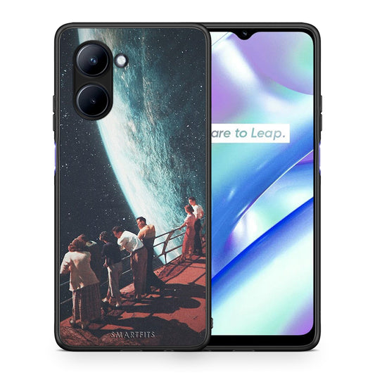 Θήκη Realme C33 Surreal View από τη Smartfits με σχέδιο στο πίσω μέρος και μαύρο περίβλημα | Realme C33 Surreal View Case with Colorful Back and Black Bezels