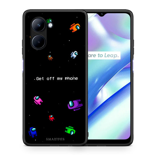 Θήκη Realme C33 Text AFK από τη Smartfits με σχέδιο στο πίσω μέρος και μαύρο περίβλημα | Realme C33 Text AFK Case with Colorful Back and Black Bezels