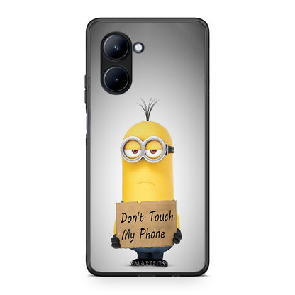 Θήκη Realme C33 Text Minion από τη Smartfits με σχέδιο στο πίσω μέρος και μαύρο περίβλημα | Realme C33 Text Minion Case with Colorful Back and Black Bezels