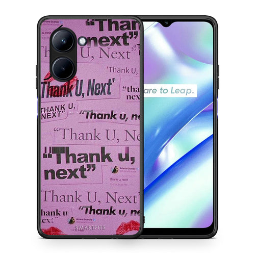 Θήκη Realme C33 Thank You Next από τη Smartfits με σχέδιο στο πίσω μέρος και μαύρο περίβλημα | Realme C33 Thank You Next Case with Colorful Back and Black Bezels