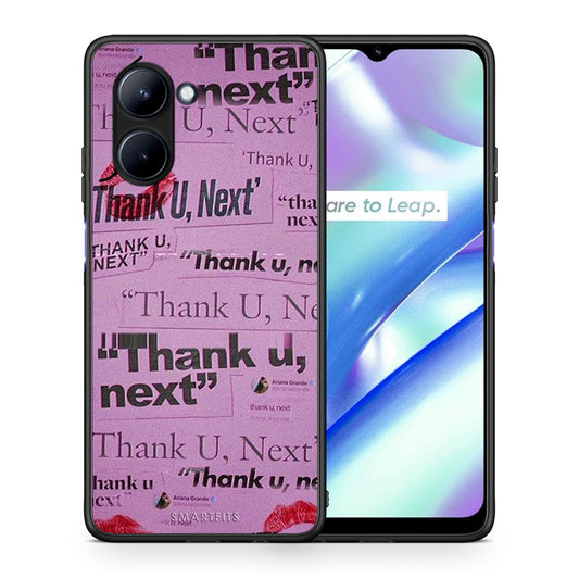 Θήκη Realme C33 Thank You Next από τη Smartfits με σχέδιο στο πίσω μέρος και μαύρο περίβλημα | Realme C33 Thank You Next Case with Colorful Back and Black Bezels