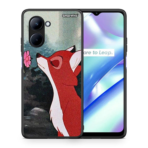 Θήκη Realme C33 Tod And Vixey Love 2 από τη Smartfits με σχέδιο στο πίσω μέρος και μαύρο περίβλημα | Realme C33 Tod And Vixey Love 2 Case with Colorful Back and Black Bezels