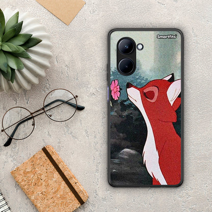 Θήκη Realme C33 Tod And Vixey Love 2 από τη Smartfits με σχέδιο στο πίσω μέρος και μαύρο περίβλημα | Realme C33 Tod And Vixey Love 2 Case with Colorful Back and Black Bezels