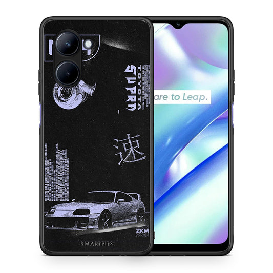 Θήκη Realme C33 Tokyo Drift από τη Smartfits με σχέδιο στο πίσω μέρος και μαύρο περίβλημα | Realme C33 Tokyo Drift Case with Colorful Back and Black Bezels