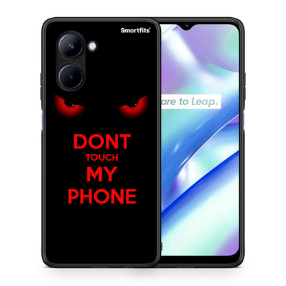 Θήκη Realme C33 Touch My Phone από τη Smartfits με σχέδιο στο πίσω μέρος και μαύρο περίβλημα | Realme C33 Touch My Phone Case with Colorful Back and Black Bezels