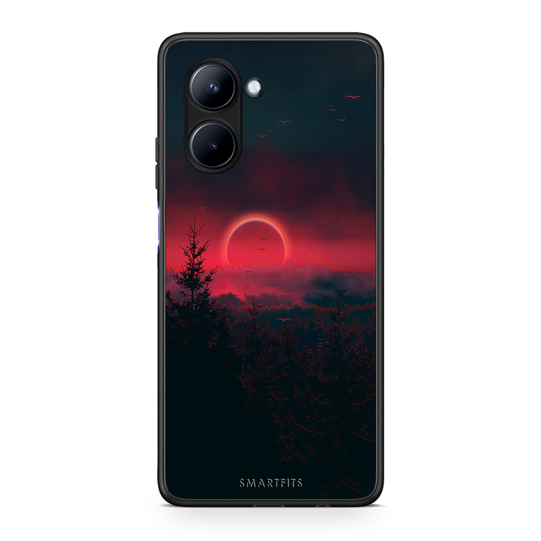 Θήκη Realme C33 Tropic Sunset από τη Smartfits με σχέδιο στο πίσω μέρος και μαύρο περίβλημα | Realme C33 Tropic Sunset Case with Colorful Back and Black Bezels