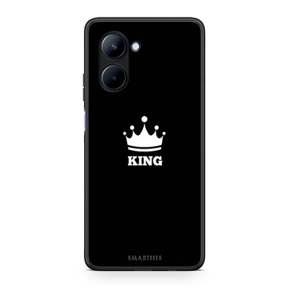 Θήκη Realme C33 Valentine King από τη Smartfits με σχέδιο στο πίσω μέρος και μαύρο περίβλημα | Realme C33 Valentine King Case with Colorful Back and Black Bezels