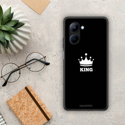 Θήκη Realme C33 Valentine King από τη Smartfits με σχέδιο στο πίσω μέρος και μαύρο περίβλημα | Realme C33 Valentine King Case with Colorful Back and Black Bezels