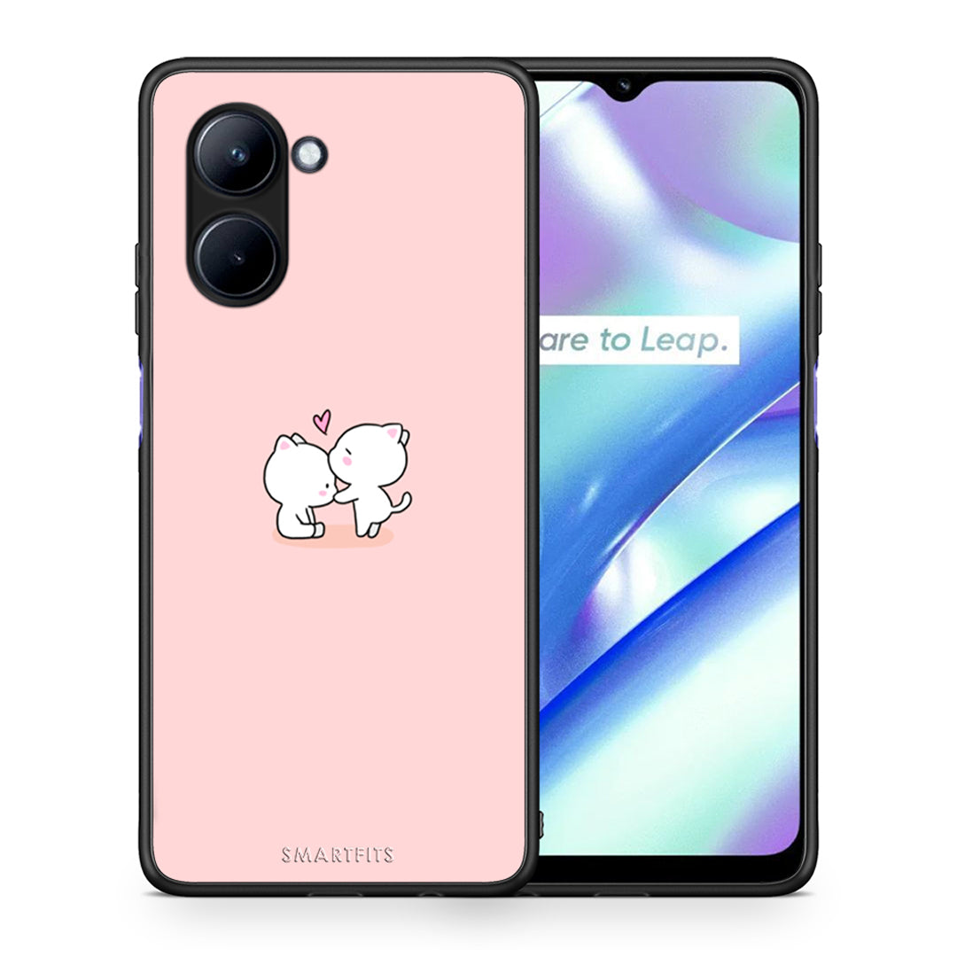 Θήκη Realme C33 Valentine Love από τη Smartfits με σχέδιο στο πίσω μέρος και μαύρο περίβλημα | Realme C33 Valentine Love Case with Colorful Back and Black Bezels