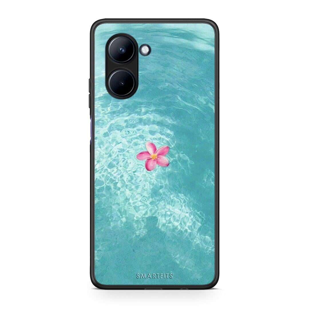 Θήκη Realme C33 Water Flower από τη Smartfits με σχέδιο στο πίσω μέρος και μαύρο περίβλημα | Realme C33 Water Flower Case with Colorful Back and Black Bezels