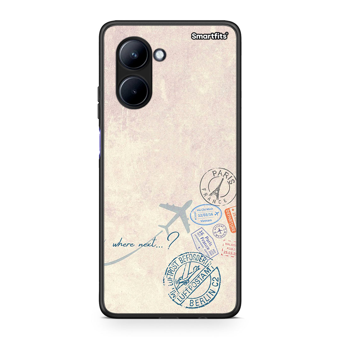 Θήκη Realme C33 Where Next από τη Smartfits με σχέδιο στο πίσω μέρος και μαύρο περίβλημα | Realme C33 Where Next Case with Colorful Back and Black Bezels