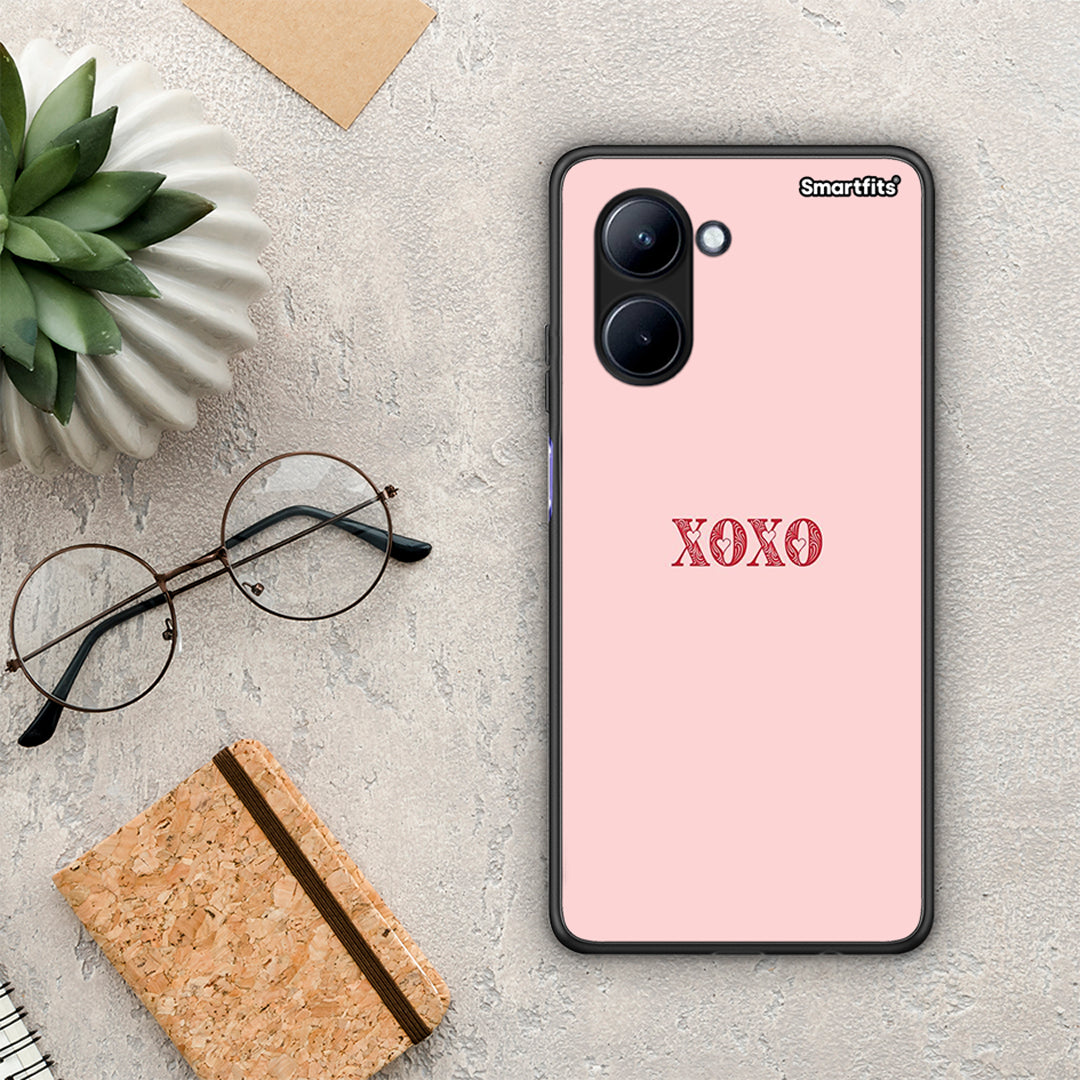 Θήκη Realme C33 XOXO Love από τη Smartfits με σχέδιο στο πίσω μέρος και μαύρο περίβλημα | Realme C33 XOXO Love Case with Colorful Back and Black Bezels
