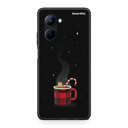 Θήκη Realme C33 Xmas Bathing από τη Smartfits με σχέδιο στο πίσω μέρος και μαύρο περίβλημα | Realme C33 Xmas Bathing Case with Colorful Back and Black Bezels
