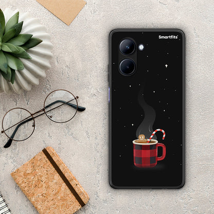 Θήκη Realme C33 Xmas Bathing από τη Smartfits με σχέδιο στο πίσω μέρος και μαύρο περίβλημα | Realme C33 Xmas Bathing Case with Colorful Back and Black Bezels