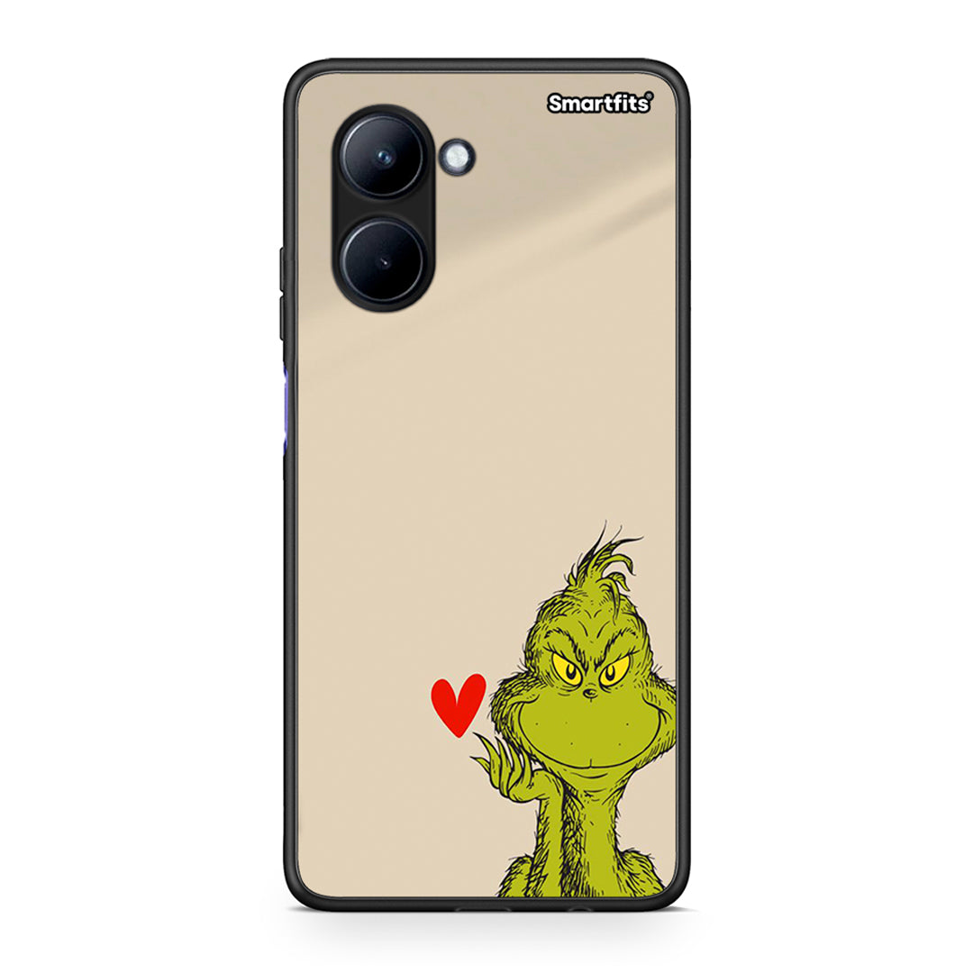 Θήκη Realme C33 Xmas Grinch από τη Smartfits με σχέδιο στο πίσω μέρος και μαύρο περίβλημα | Realme C33 Xmas Grinch Case with Colorful Back and Black Bezels