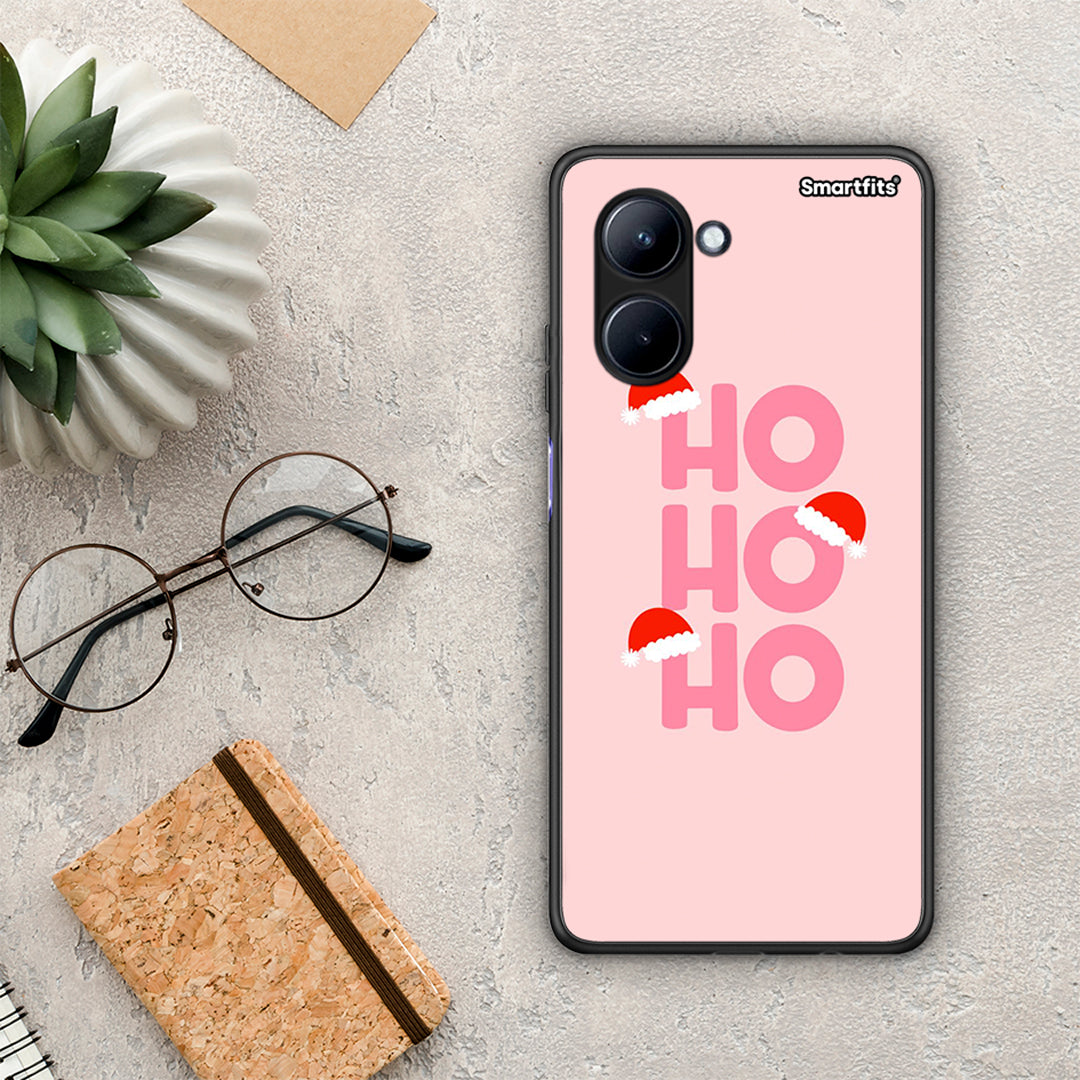 Θήκη Realme C33 Xmas Ho Ho Ho από τη Smartfits με σχέδιο στο πίσω μέρος και μαύρο περίβλημα | Realme C33 Xmas Ho Ho Ho Case with Colorful Back and Black Bezels