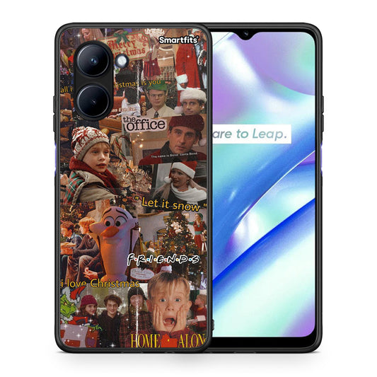 Θήκη Realme C33 Xmas Wishes από τη Smartfits με σχέδιο στο πίσω μέρος και μαύρο περίβλημα | Realme C33 Xmas Wishes Case with Colorful Back and Black Bezels