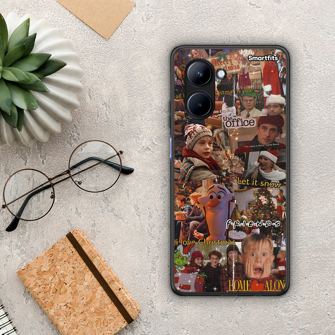 Θήκη Realme C33 Xmas Wishes από τη Smartfits με σχέδιο στο πίσω μέρος και μαύρο περίβλημα | Realme C33 Xmas Wishes Case with Colorful Back and Black Bezels