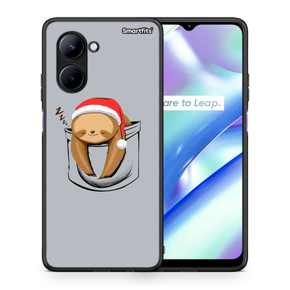 Θήκη Realme C33 Xmas Zzzz από τη Smartfits με σχέδιο στο πίσω μέρος και μαύρο περίβλημα | Realme C33 Xmas Zzzz Case with Colorful Back and Black Bezels