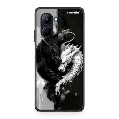 Θήκη Realme C33 Yin Yang από τη Smartfits με σχέδιο στο πίσω μέρος και μαύρο περίβλημα | Realme C33 Yin Yang Case with Colorful Back and Black Bezels