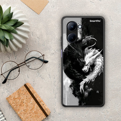 Θήκη Realme C33 Yin Yang από τη Smartfits με σχέδιο στο πίσω μέρος και μαύρο περίβλημα | Realme C33 Yin Yang Case with Colorful Back and Black Bezels