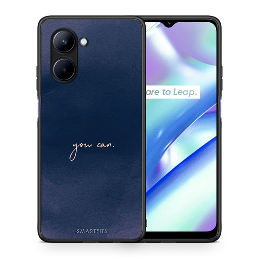 Θήκη Realme C33 You Can από τη Smartfits με σχέδιο στο πίσω μέρος και μαύρο περίβλημα | Realme C33 You Can Case with Colorful Back and Black Bezels