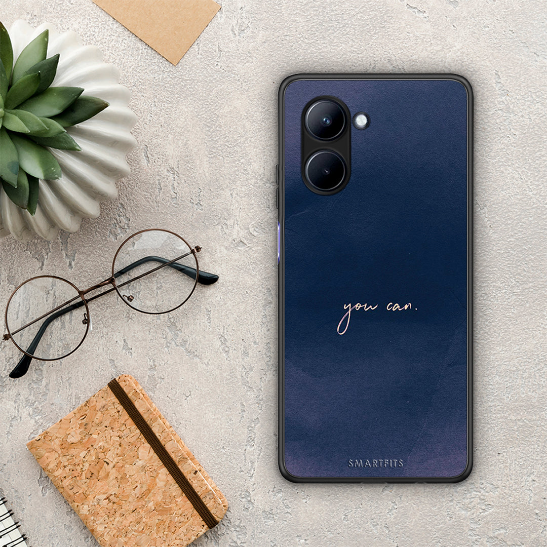 Θήκη Realme C33 You Can από τη Smartfits με σχέδιο στο πίσω μέρος και μαύρο περίβλημα | Realme C33 You Can Case with Colorful Back and Black Bezels