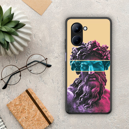 Θήκη Realme C33 Zeus Art από τη Smartfits με σχέδιο στο πίσω μέρος και μαύρο περίβλημα | Realme C33 Zeus Art Case with Colorful Back and Black Bezels