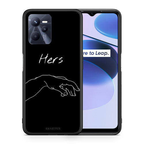 Θήκη Αγίου Βαλεντίνου Realme C35 Aeshetic Love 1 από τη Smartfits με σχέδιο στο πίσω μέρος και μαύρο περίβλημα | Realme C35 Aeshetic Love 1 case with colorful back and black bezels