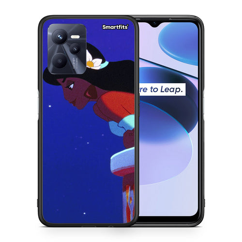 Θήκη Realme C35 Alladin And Jasmine Love 2 από τη Smartfits με σχέδιο στο πίσω μέρος και μαύρο περίβλημα | Realme C35 Alladin And Jasmine Love 2 case with colorful back and black bezels