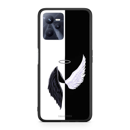 Realme C35 Angels Demons θήκη από τη Smartfits με σχέδιο στο πίσω μέρος και μαύρο περίβλημα | Smartphone case with colorful back and black bezels by Smartfits