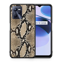 Thumbnail for Θήκη Realme C35 Fashion Snake Animal από τη Smartfits με σχέδιο στο πίσω μέρος και μαύρο περίβλημα | Realme C35 Fashion Snake Animal case with colorful back and black bezels