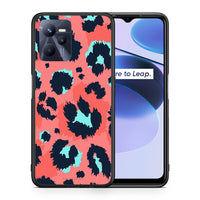 Thumbnail for Θήκη Realme C35 Pink Leopard Animal από τη Smartfits με σχέδιο στο πίσω μέρος και μαύρο περίβλημα | Realme C35 Pink Leopard Animal case with colorful back and black bezels