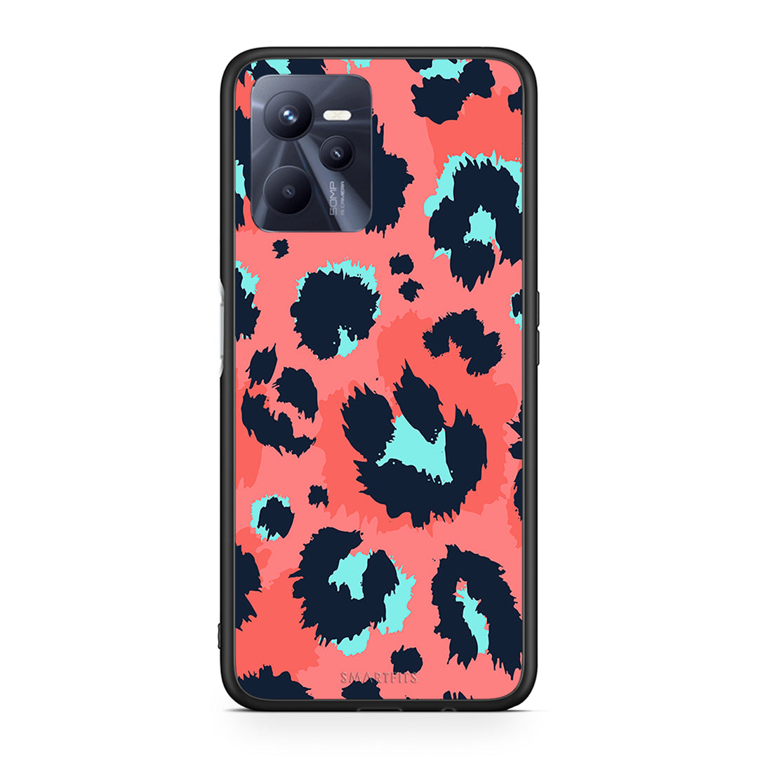 22 - Realme C35 Pink Leopard Animal case, cover, bumper