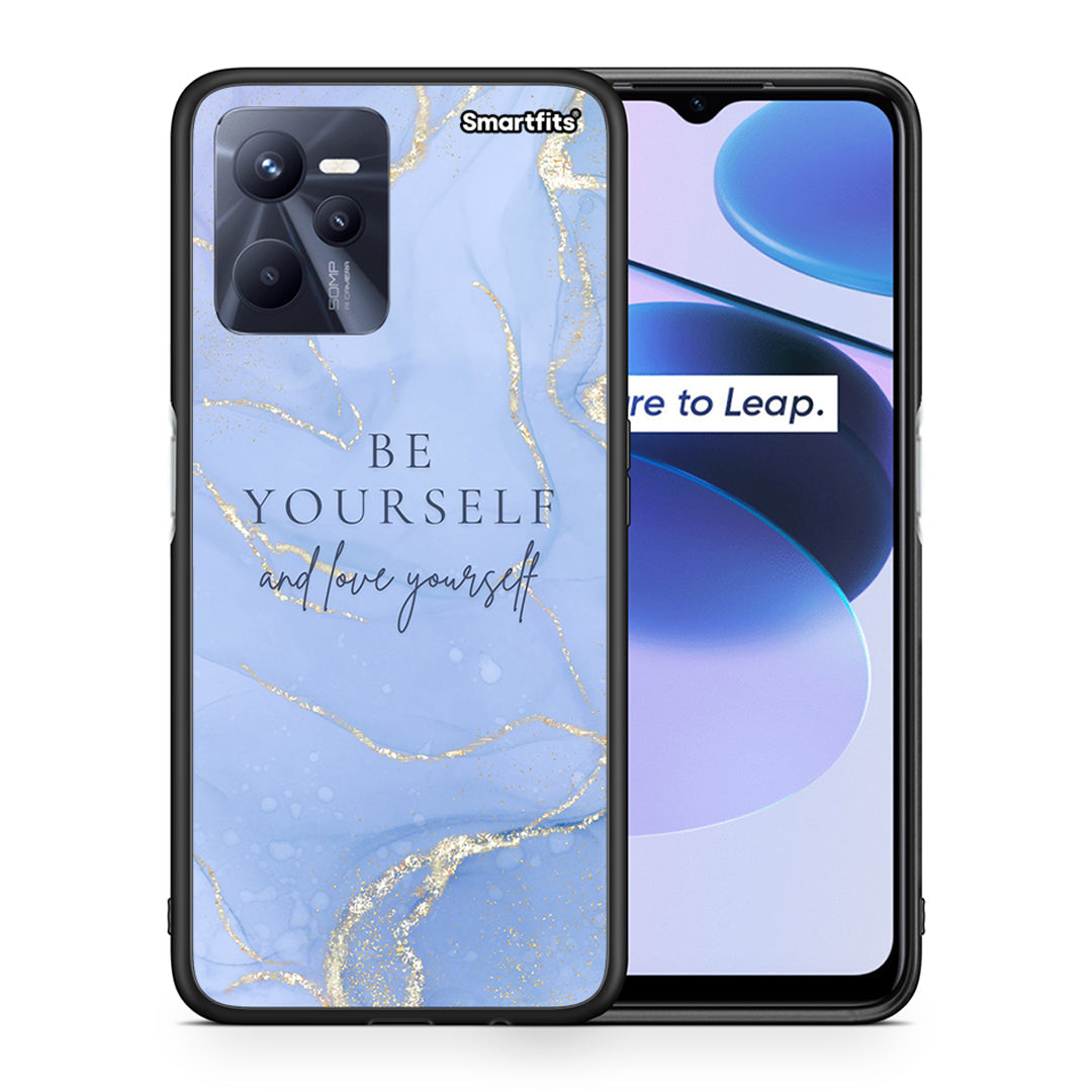Θήκη Realme C35 Be Yourself από τη Smartfits με σχέδιο στο πίσω μέρος και μαύρο περίβλημα | Realme C35 Be Yourself case with colorful back and black bezels