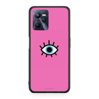 Thumbnail for Realme C35 Blue Eye Pink θήκη από τη Smartfits με σχέδιο στο πίσω μέρος και μαύρο περίβλημα | Smartphone case with colorful back and black bezels by Smartfits