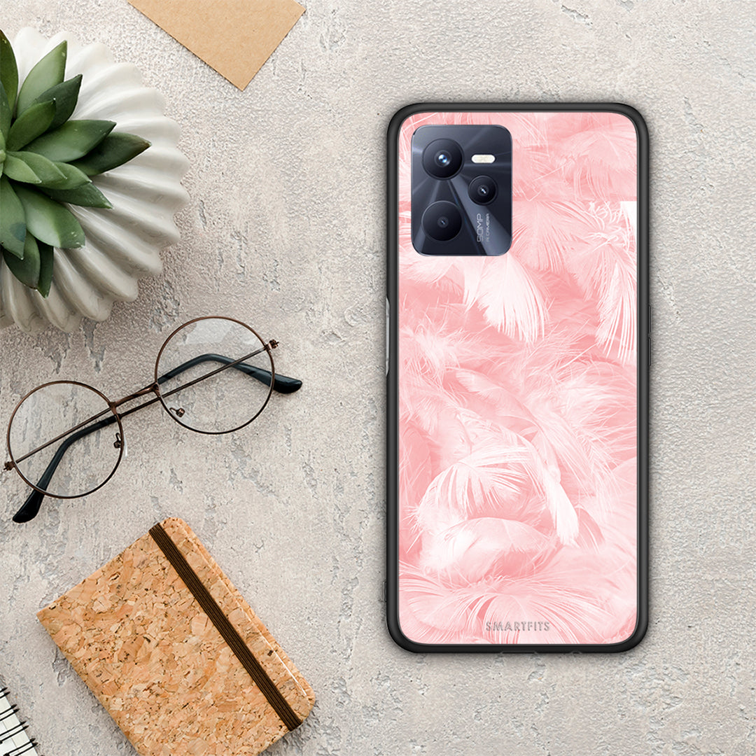 Boho Pink Feather - Realme C35 / Narzo 50A Prime θήκη