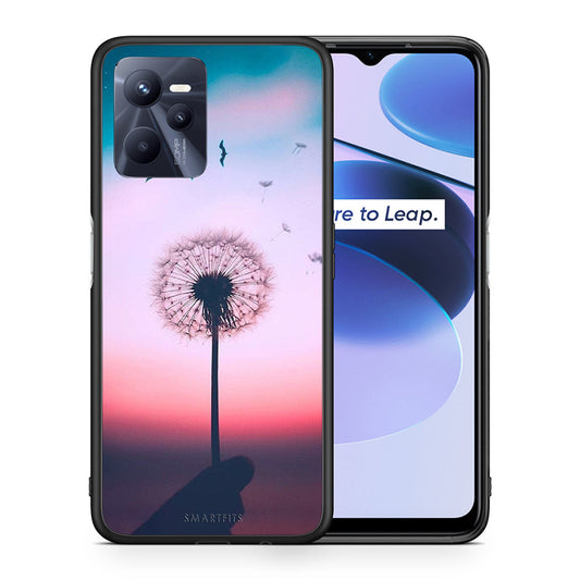 Θήκη Realme C35 Wish Boho από τη Smartfits με σχέδιο στο πίσω μέρος και μαύρο περίβλημα | Realme C35 Wish Boho case with colorful back and black bezels