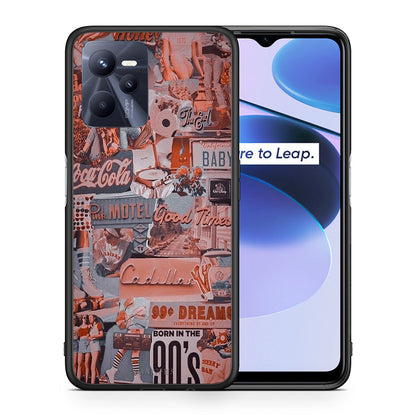 Θήκη Realme C35 Born In 90s από τη Smartfits με σχέδιο στο πίσω μέρος και μαύρο περίβλημα | Realme C35 Born In 90s case with colorful back and black bezels